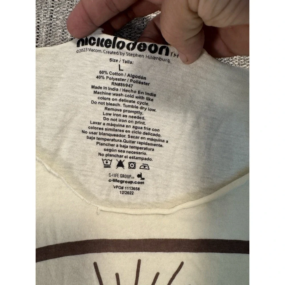 SPONGEBOB SQUAREPANTS Nickelodeon HIKING Back To Nature T-Shirt Size‎ Large - Picture 8 of 10